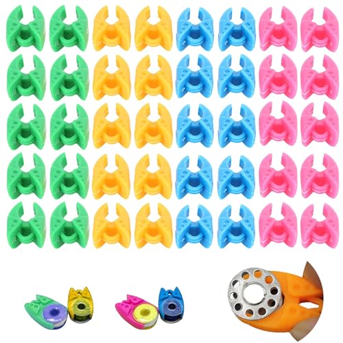 HERCHR Pince à Canette, Clip canette Couture, 40 Pièces Hugger de Bobine de Fil Supports，Hugger de Bobine de Fil,Clips de Porte-Canette pour Fil, pour...