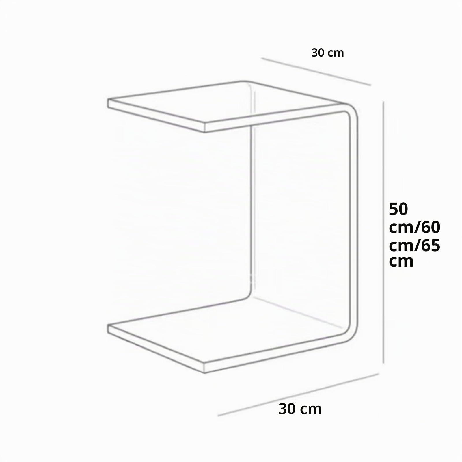 Beistelltische Aus Acryl, Wohnzimmer Couchtisch Acryl Beistelltisch Küche Balkon Couchtisch /Nachttisch Für Wohnzimmer Bett Zimmer Büro, Kleiner Beistelltisch Sofa,moderner Stil ( Color : D , Size : 3