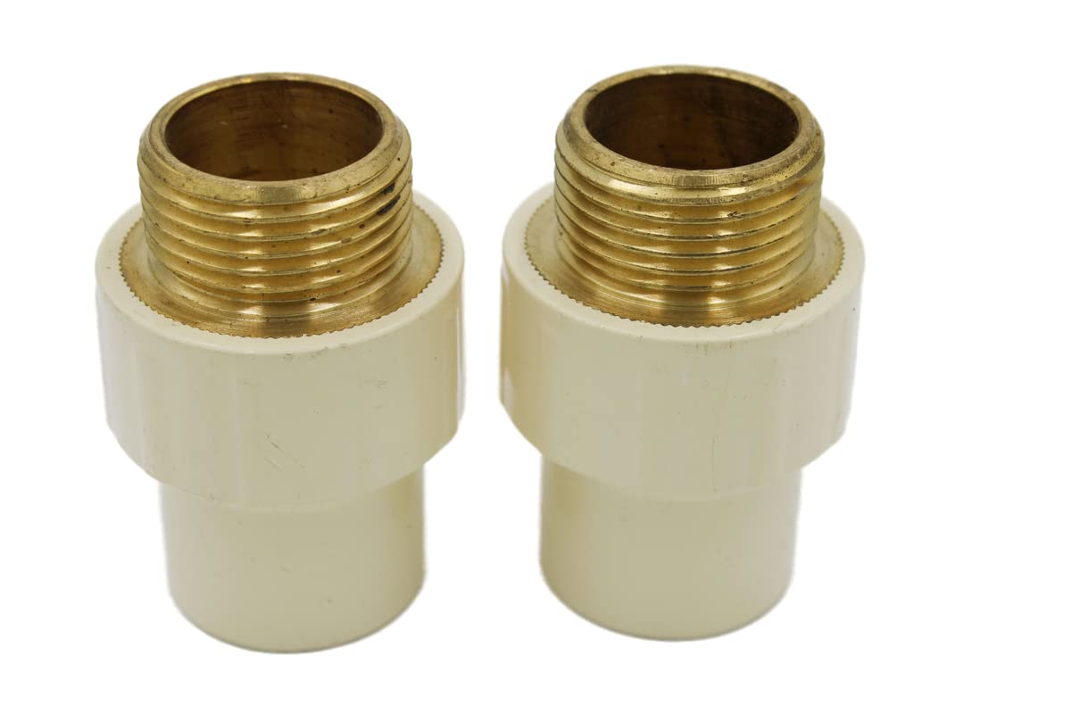 Tirupati CPVC Plumbing Pipes Fitting Brass MTA (3/4" Inch_Creamy White) Pack of 2 Pieces (B09SH816HM) Amazon Price History, Amazon Price Tracker