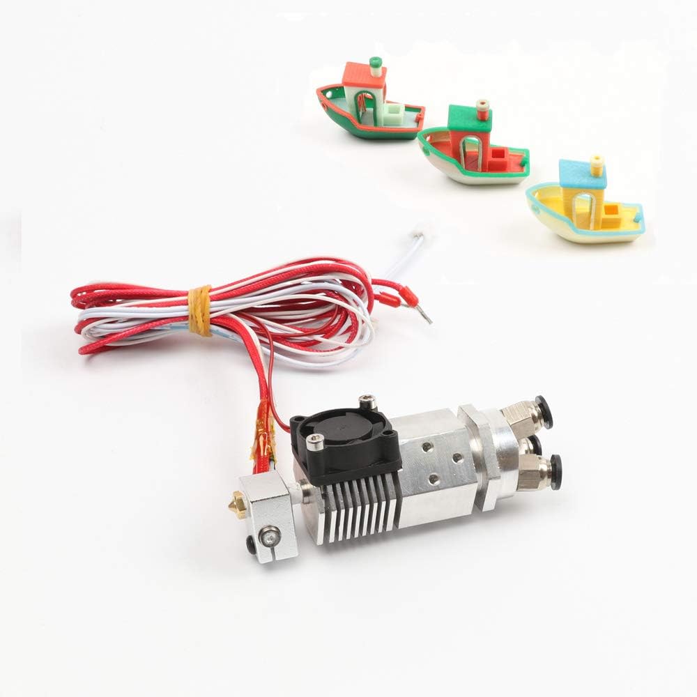 HE3D3D Printer Parts 3 in 1 out Multi-color Extruder Hot end Three Colors 12V