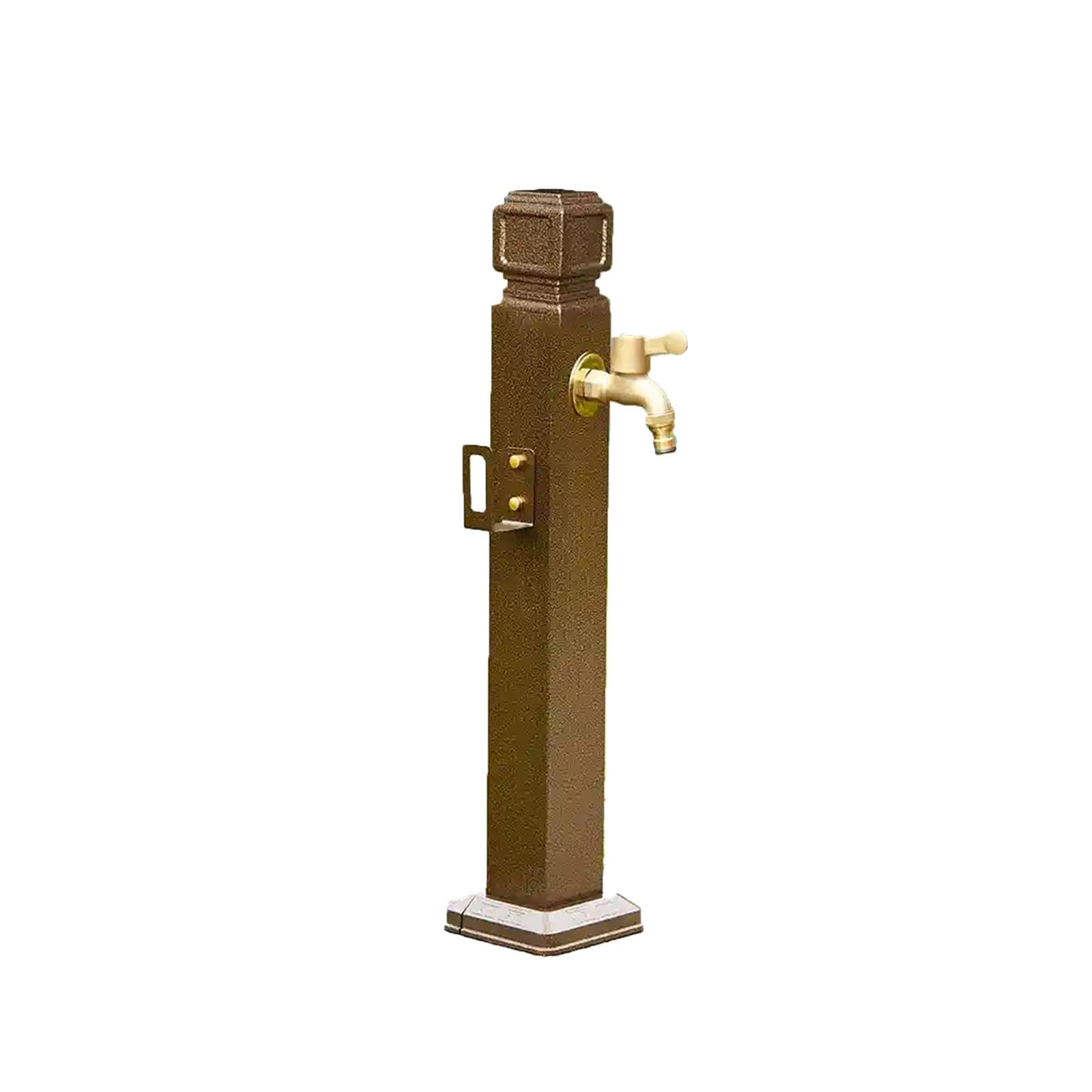WOTZOV Outdoor Water Column With Double Faucet, 37.4In Vertical Garden Irrigation Hydrant, Freeze Proof Courtyard Column, Garden Faucet For Efficient Watering，60cm/23.6in A