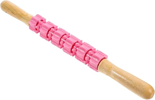 Mikinona Rodillo de masaje para piernas y cuerpo, rodillo de espuma de PVC y acero, herramienta de masaje muscular manual para relajación muscular y