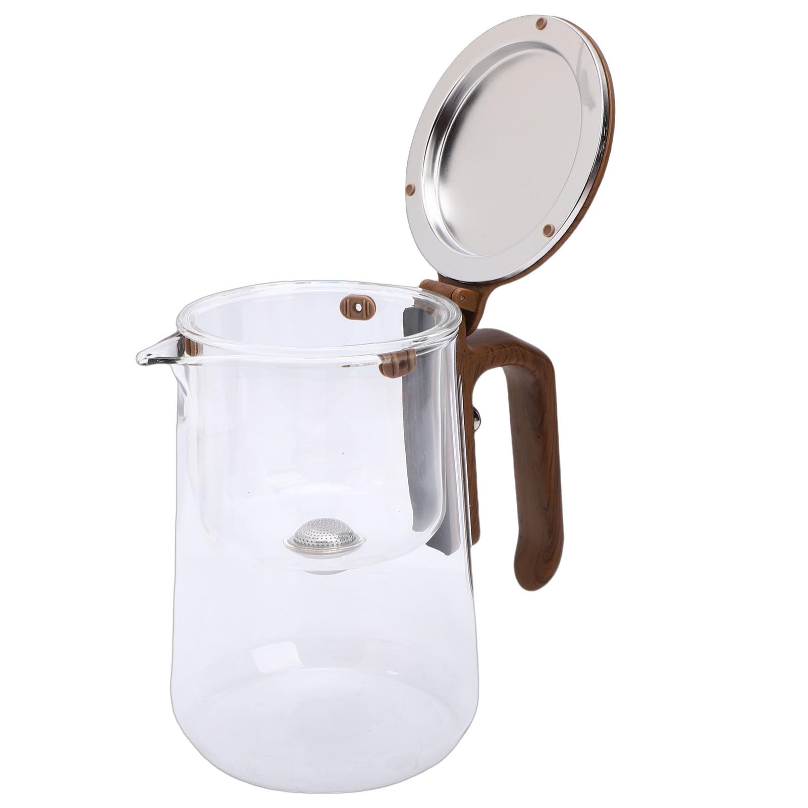 Tnfeeon Teekannen-Trennsystem mit Magnetischem Filter, Abnehmbares Teesieb, Transparentes Design für Zuhause, Restaurant, Teeliebhaber, Brauen, Enchant Glas-Teekanne mit Großer Kapazität,