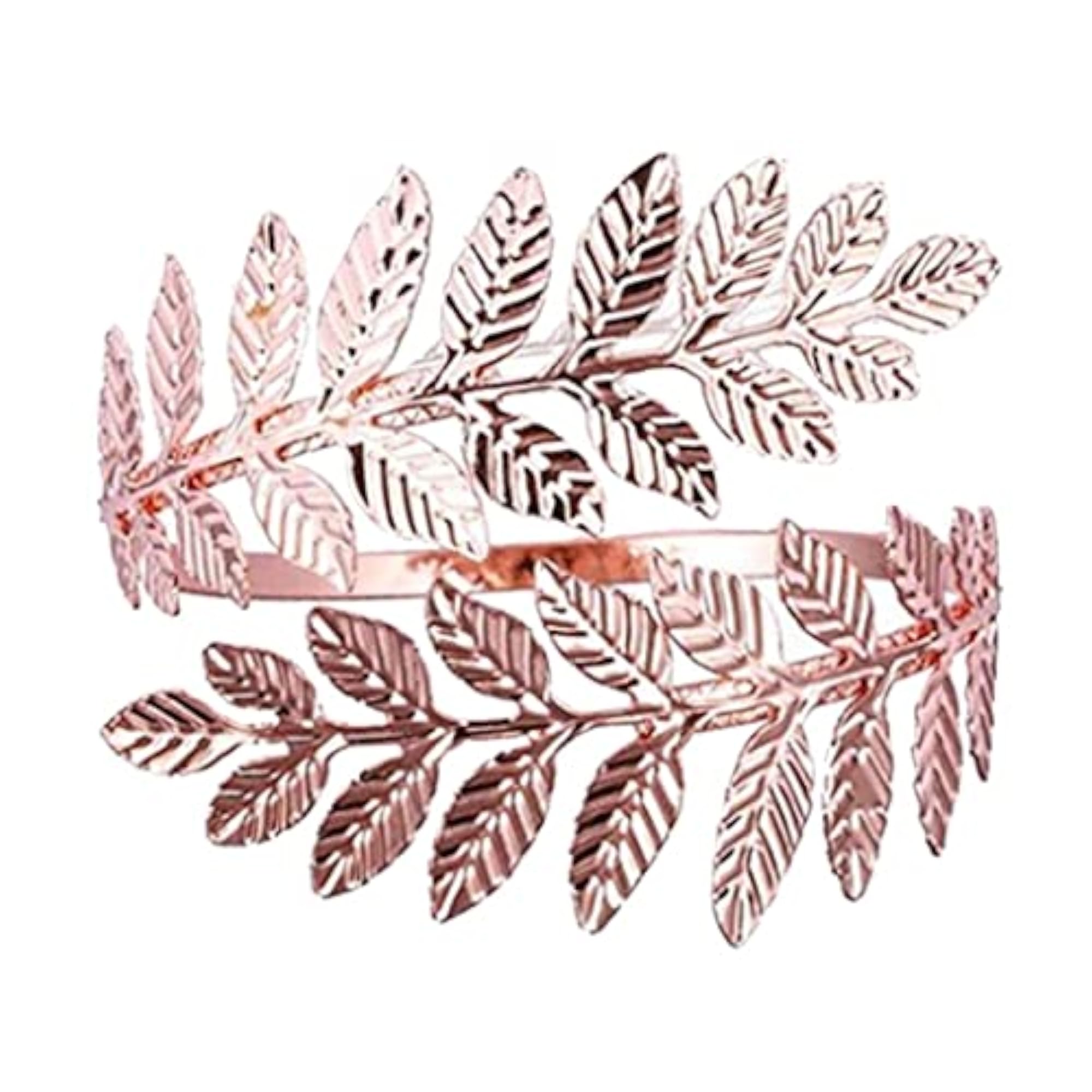 Rose Gold Swirl Leaf Shape Upper Arm Cuff Armlet Bracelet