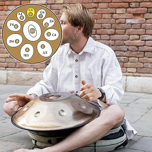 Handpan de acero con 10 notas en Re menor miniatura 5