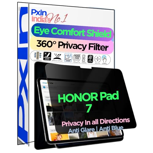 Image of PxIn Tablet Privacy Screen Guard compatible with HONOR Pad 7 | No.1 | Anti Glare | Anti Blue Light | Anti UV | 4 Way Privacy Filter | 360 Privacy | Eye Protect