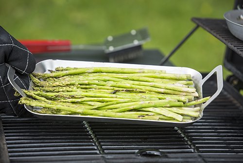 Tablecraft 13.5" Stainless Steel Grilling Pan With Handles | Great For Outdoor Barbecues And Grills #TOP1
