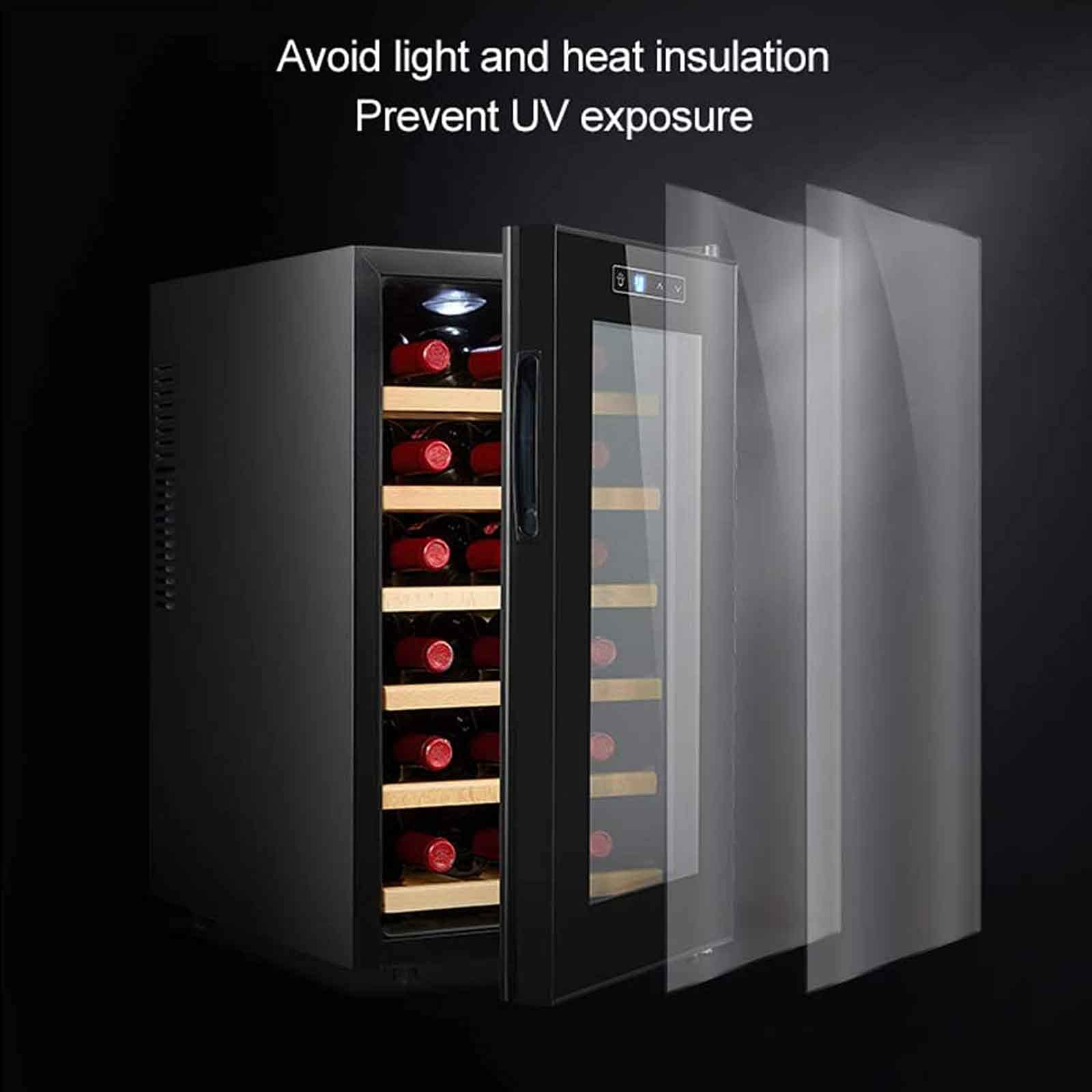 Pucnhzynw Beverage Refrigerator And Cooler,Constant Temperature Wine Cabinet Beer Fridge With Digital Temperature Display LED Light Water Cooler Dispenser Wine Cooler on Fridge.com - View 3