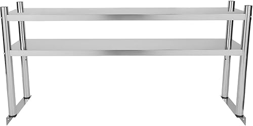 Miniatura 1 de LEYSRIS Estantes de almacenamiento de garaje de 2 capas resistente con pies antideslizantes, unidad de estantería de acero inoxidable de 176 libras,