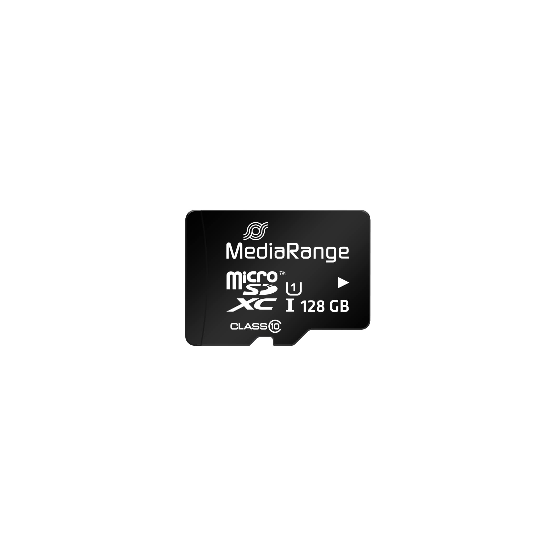 MediaRange MR945 Micro SDXC Carte mémoire 128G UHS-1 Classe 10 avec Adaptateur Bleu