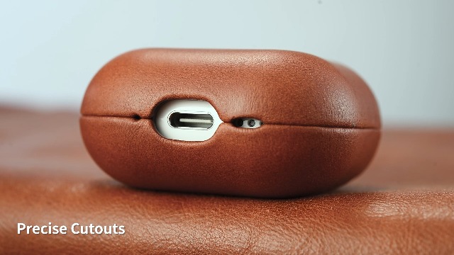 Leather Case for AirPods 4 2024, ICARER Premium Genuine Leather Shockproof Protective Case for Apple AirPods 4 Earphones (LED Visible) Supports Wireless Charging (Brown