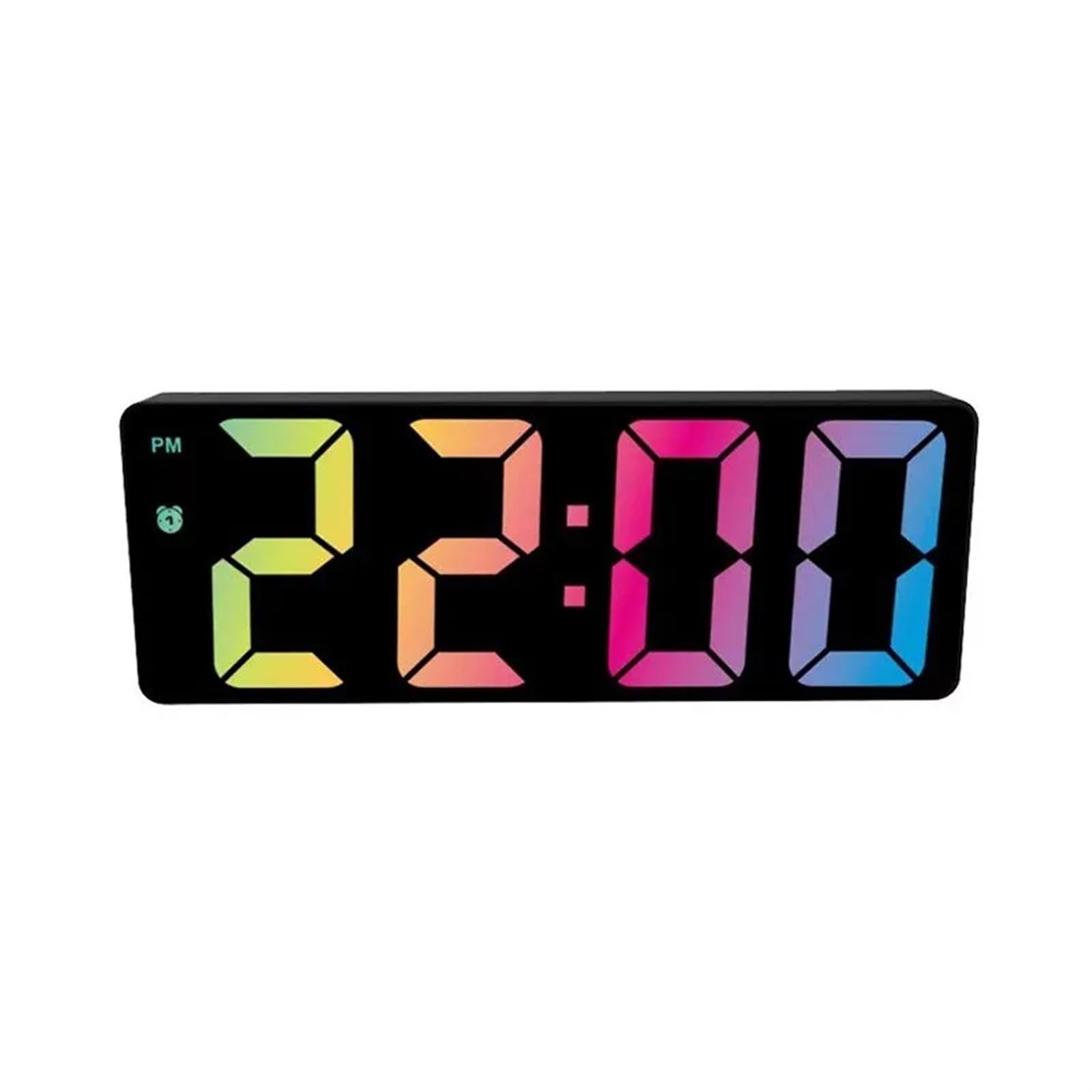 LUYSGBXR Alarm Clock Acrylic/Mirror Digital Alarm Clock Voice Control Snooze Night Mode Table 12/24H Anti-disturb Funtion Electronic(Black Acrylic D)