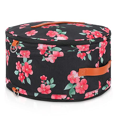 Tuferia Hat Box - Round Hat Storage Box With Dustproof Lid - Travel Hat Bag For Women And Men - Travel Hat Storage Container Suitable For Large Round Hats - (15.7) X (15.7) X (8) Inches #TOP16