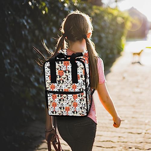 Sac à dos pour garçons chat de dessin animé compagnon joyeux multicolore