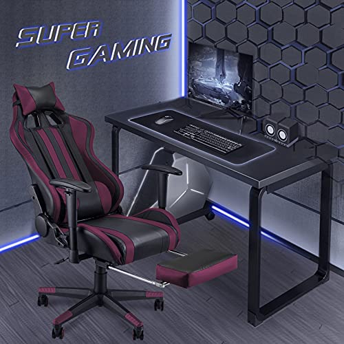Soontrans-Silla-Gamer-Ergonomica-Silla-Gaming-con-Reposapies-Reposacabeza-y-Cojin-Lumbar-Reposabrazos-Ajustable-Mecanismo-de-Inclinacion-Carga-maxima-de-150-kg-Purpura