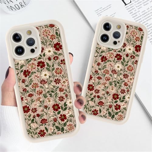 RUMDEY Retro Flower Floral Phone Case for iPhone 11 Pro 5.8", Cute Aesthetic Vintage Pattern Design White Case Women Girly Cover Full Camera Lens Protective Shockproof Soft Slim TPU Funda by RUMDEY - Used condition - Image 7