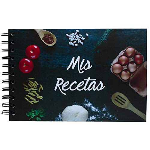 My Berry Own - Libro Mis Recetas Negro, Recetario A5, 100 páginas de recetas en blanco, con...