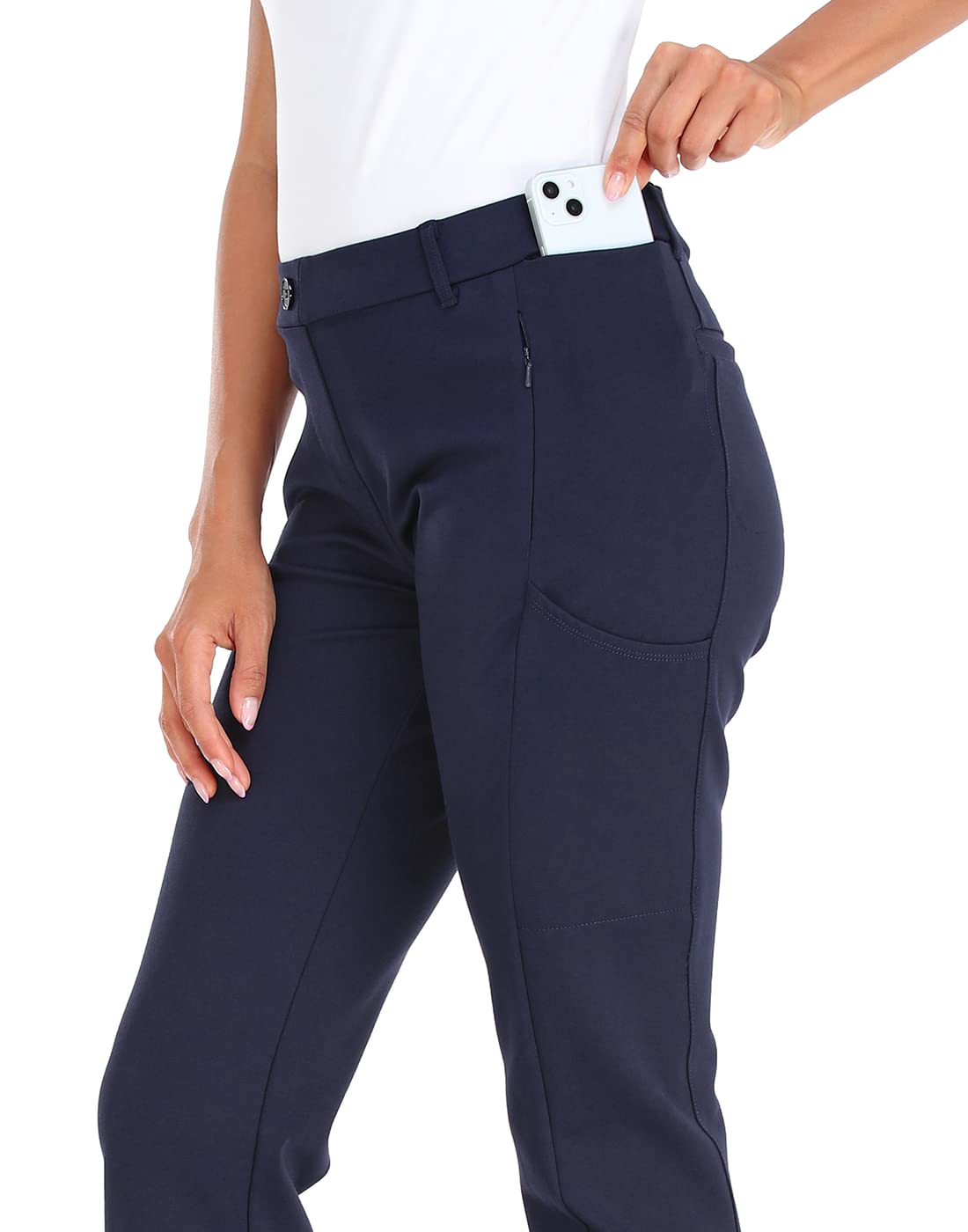 HDE Damen Klassische Hose Straight