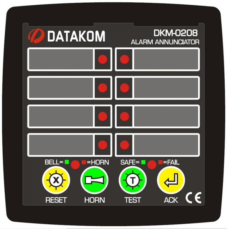 DATAKOM DKM-0208 Alarm Annunciator, 8ch, AC Supply