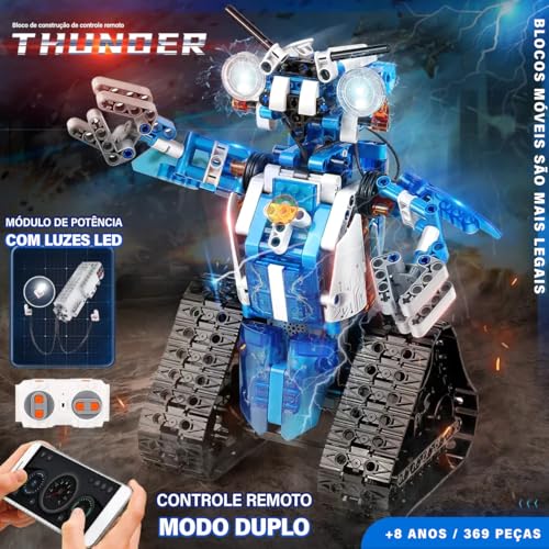 Robôs Blocos de Montar Construção Brinquedos STEM Educacional Infantil Com Controle Remoto e APP Pro