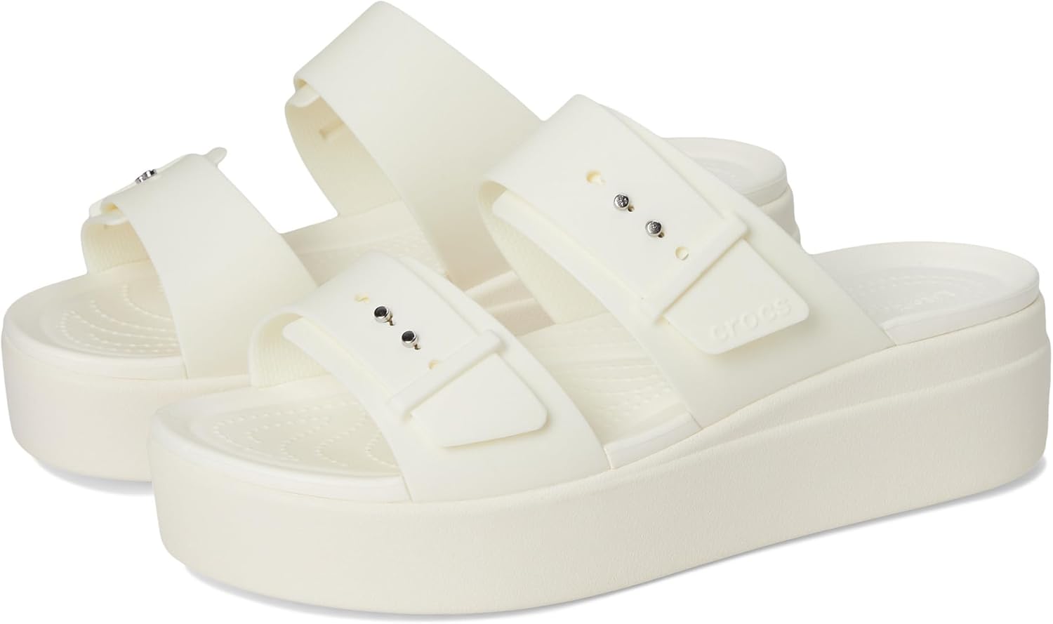Crocs Women's Brooklyn Buckle Low Wedges