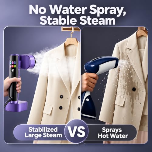 IGNARO Handheld Garment Steamer for Clothes | 1000W | 30 Sec Fast Heat | 6 Steam Modes | Travel Iron | Wrinkle Remover | Auto Cleaning | Horizontal & Vertical Steaming | 1 Year Warranty - Image 6