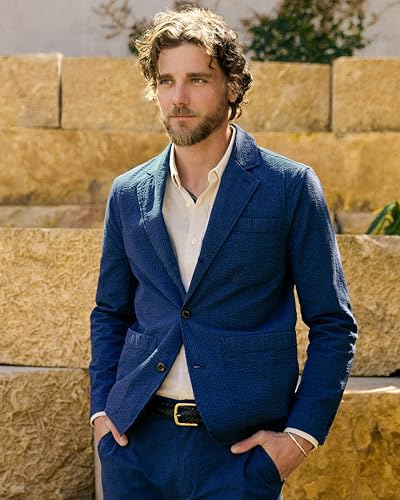 Huckberry Flint and Tinder Seersucker Blazer, Mens Sports Coat, Casual Blazer2