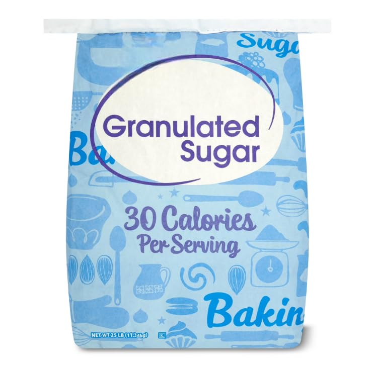 Pure Granulated Sugar 25 lb Bulk Bag – All-Purpose Sweetener for Baking, Cooking, Coffee, and Tea
