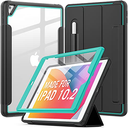 Timecity Ipad 10.2 Case, Ipad 9Th Generation 2021/ Ipad 8Th Generation 2020/ Ipad 7Th Generation 2019, Viewing Slim Smart Cover With Screen Protector Pen Holder Case For Ipad 10.2, Black/Green #TOP16