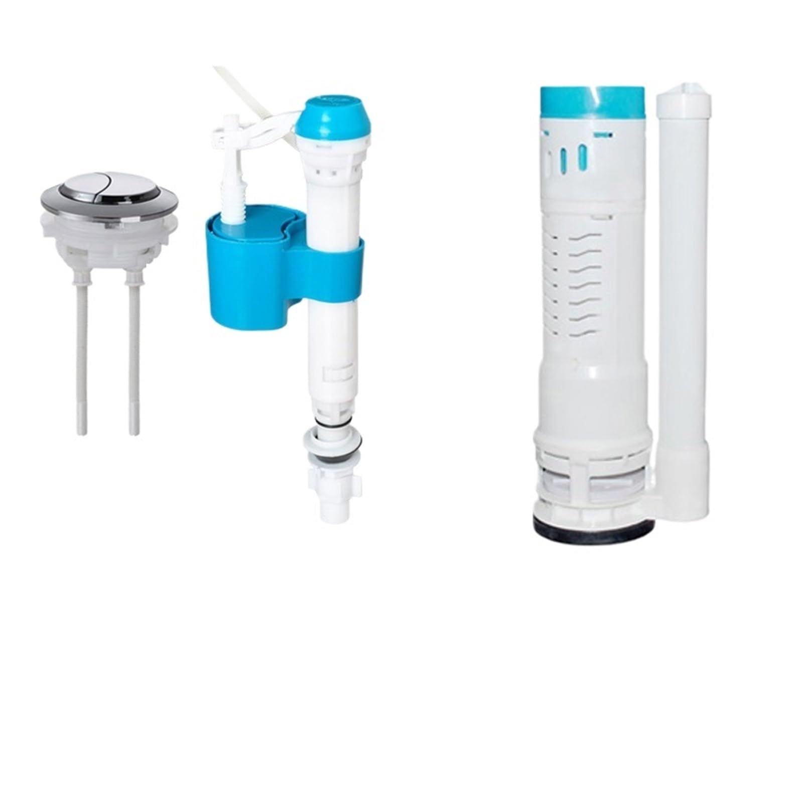 Padgcnor One Color Toilet Flush Valve Toilet Water Tank Dual Flush Push Button Cistern Siphon Valve Kits Wc(28Cm Kit)