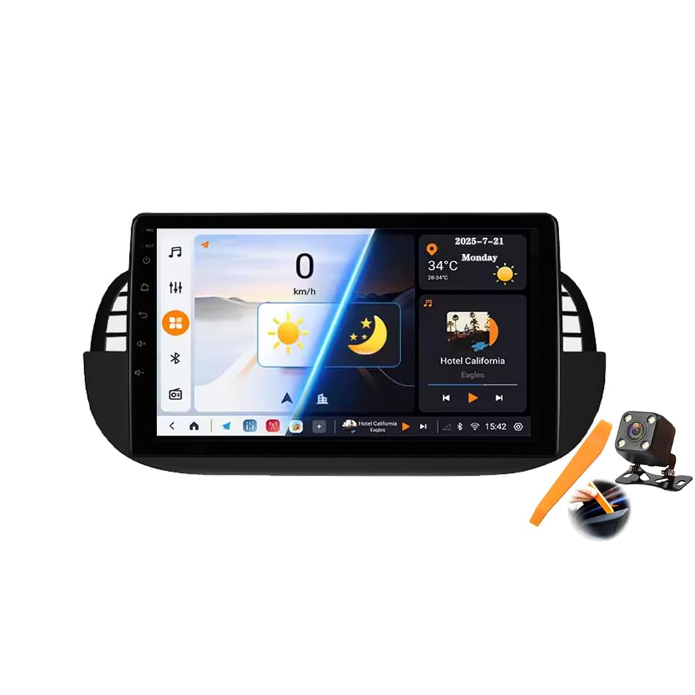 Radio de coche 2 DIN con WiFi 5G y DSP para mejorar el sonido en tu Fiat 500 M6 Pro2 8