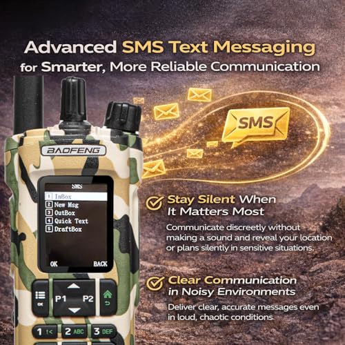 Image of BAOFENG DM32 DMR Ham Radio: 10W Long Range Walkie Talkie Dual Band for Work Teams- GPS & USB-C Rechargeable Two Way Radio for Outdoor Hunting Emergency Security Camo