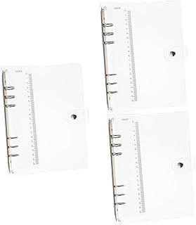 STOBOK 3 Peças Capa Para Caderno De Folhas Soltas A5 Fichários Fichário De Couro Espiral Caderno Capa Dura Mão Conta Livro Fichário Capa Planejador Capa De Fichário De Folhas Soltas Capa