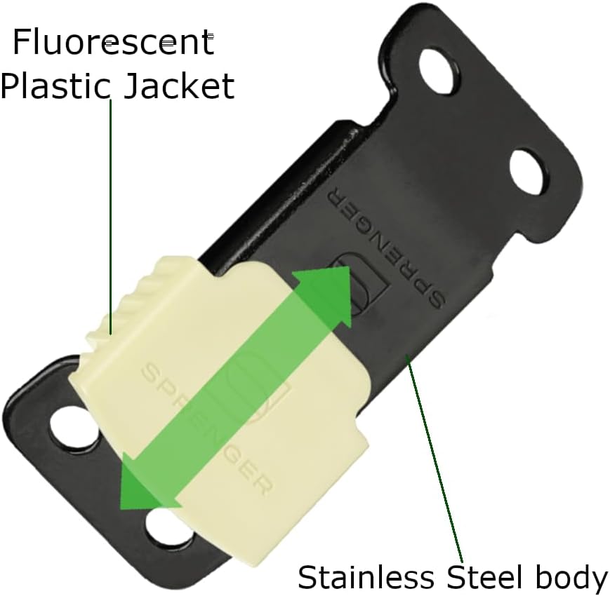 Herm Sprenger Black Stainless Steel ClicLock Buckle Quick Release Fastener with Fluorescent Plastic Jacket for Dog Training Prong Collar Made in Germany (3.0/3.2mm, Glow in the Dark Jacket)