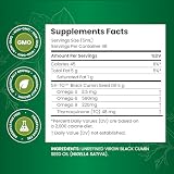 Amazing Herbs Premium Black Seed Oil - Gluten Free, Non GMO, Cold Pressed Nigella Sativa Aids in Digestive Health, Immune Support, Brain Function - 16 Fl Oz (Pack of 2)