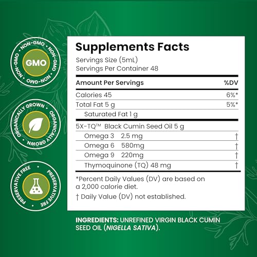 image for Amazing Herbs Premium Black Seed Oil - Cold Pressed Nigella Sativa Aid