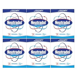 Neutradol Slow Release Gel, Air Freshener and Odour Eliminator, No Plug or Spray Needed, Original, Multipack of 6 x 135g