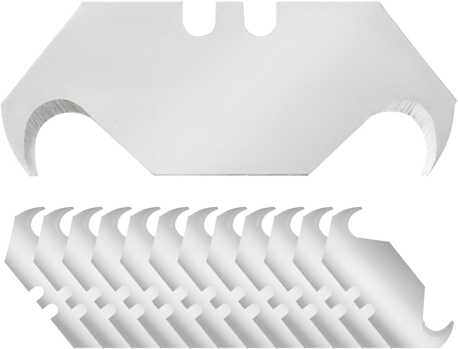 Bates- Utility Knife Blades, 40 Pack with Plastic Case, Gold, Titanium Plated, Standard Size Replacement Blades for Box Cutter, Razor Knife Refills