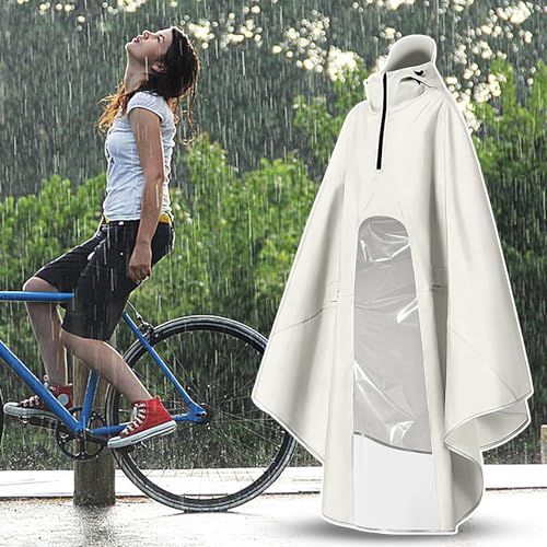 Poncho de pluie pour femme zippé avec cape de pluie d'extérieur pour moto