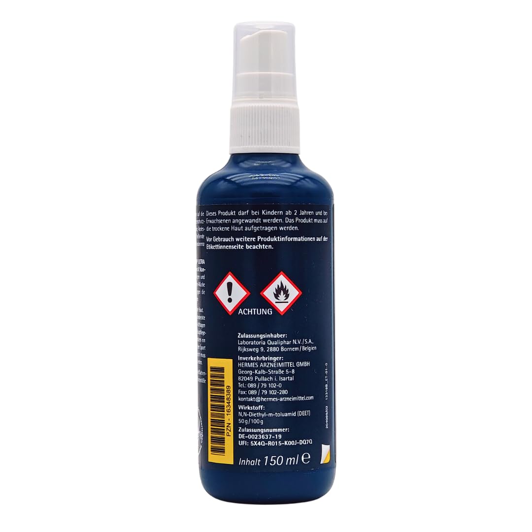Anti Brumm Ultra Tropical 3x 150 ml I Schutz vor tropischen Mücken I Insektenrepellent I Mückenspray I Abwehr von Mücken und Zecken I Urlaub, Fernreisen I Deet I Spar-Set plus Pharma Perle give-away