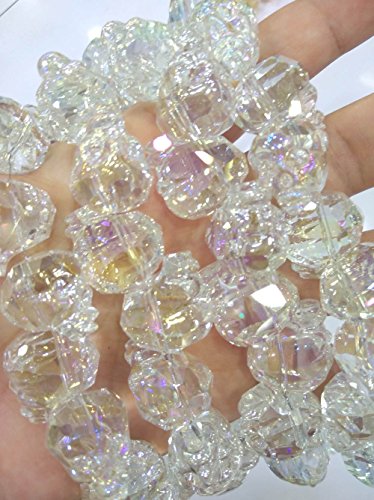 20pcs AB Crystal Skull Beads 13-18mm Faceted Skull Jewelry, Wholesale Crystal Charms, Skull Head, Crystals, Skull Grey Beads