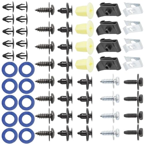 Car Trim Clips Car Under Body Cover Clips Bumper Screws Rivet Fender Trim for Corolla 2009-2013 2011 2012 for XD 2008-2014 2013(50PCS)(60pcs)