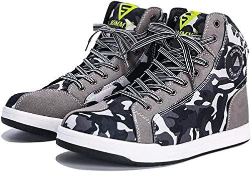 SOMMY オートバイ靴 ライディングシューズ バイクブーツ プロテクトシューズ スポーツ カジュアル スニーカー スポーツシューズ 迷彩 OT-23 (Size : 43/27.5CM)のサムネイル