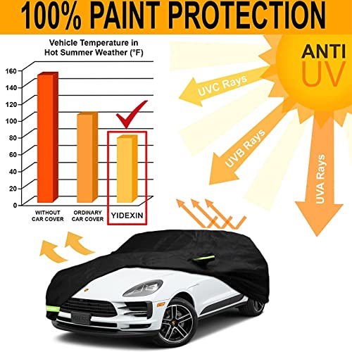 Image of Waterproof Car Cover for 2014-2022 Porsche Macan Car Cover Custom Fit 100% Waterproof Windproof Strap & Single Door Zipper Bands for Snow Rain Dust Hail Protection (Macan)