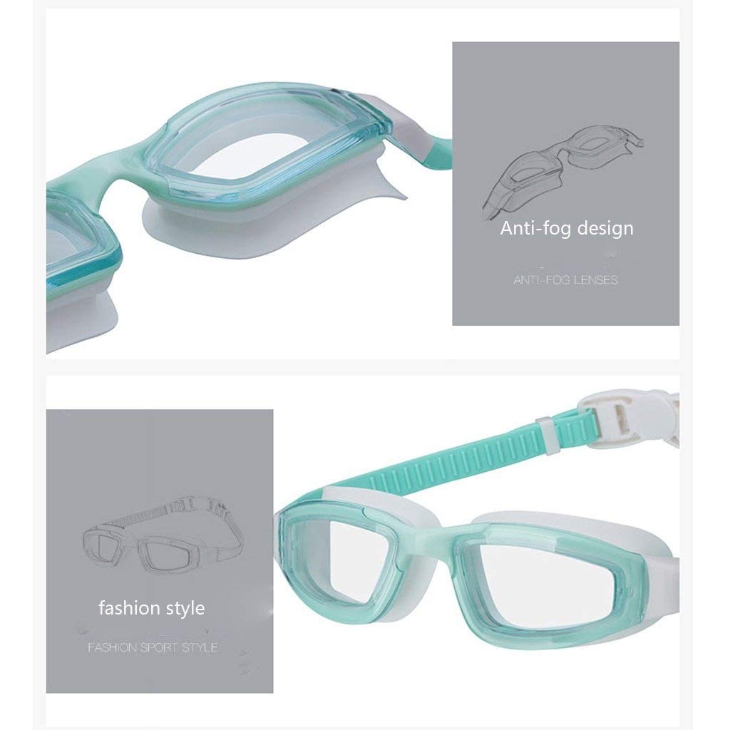 Occhialini da Nuoto, Protezione antiappannamento/UV Lenti Trasparenti for Occhiali da Vista Unisex for Uomo e Donna Occhialini da Nuoto for Interni(3-Pack)