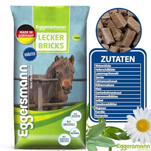 Eggersmann Mein Pferdefutter 25kg Pferde-Leckerlis | Lecker Bricks für Pferde & Ponys | Natürlicher Kräuter-Geschmack | Perfekt als Belohnung & für zwischendurch | Pferde-Zubehör