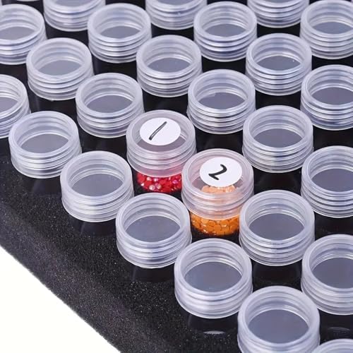 Image of Huacan Diamond Painting Storage Containers, 60 Slots Diamond Painting Accessories and Tools for Diamond Art Organizer Case