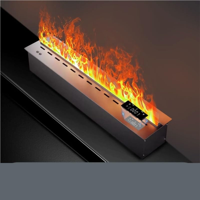 Kominek na parze wodny elektroniczny kominek atomizer ze zintegrowanym symulowanym płomieniem 3D, nawilżacz do salonu i domu, dekoracyjny kominek elektryczny (1500 mm)