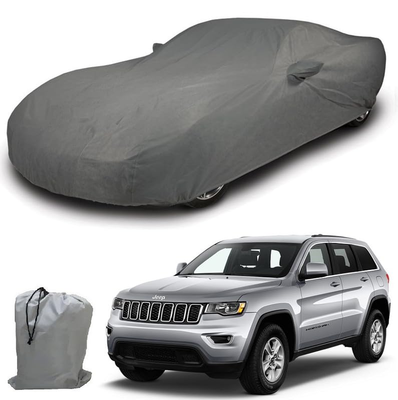 Image of ARCUATE Triple Layer Custom fit Car Body Cover for Jeep Grand Cherokee |Top Layer Dustrproof | Middle Layer Waterproof | Bottom Layer Scratch Protection | Outdoor Indoor Fabric