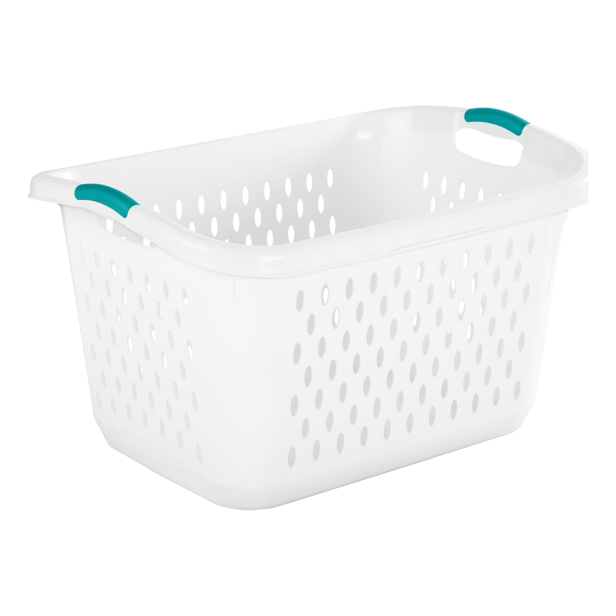 2.7 Bushel Laundry Basket Plastic, White Can Laundry Hamper Baskets for Organizing Laundry Basket Laundry Organizer